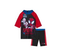 Get Trend Marvel Spidey Boys Swimming Costume Set 2 Piece Swimwear Rash Guard Top and Swimming Trunks Comfy Swimsuit for Beach Pool Holiday Essentials (7-8 Years, Red/Black Spidey)