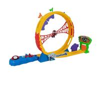 MARVEL Spidey and His Amazing Friends - Amazing Metals Super Loop Track Set - 28-Inch Race Track with Launcher, 360 Degree Super Loop, and Exclusive Amazing Metals Vehicle