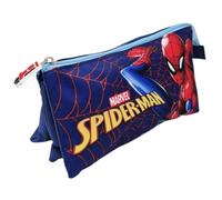 Marvel Stor Spiderman Pencil Case for School with 3 Compartments 22 x 12 cm Zip Closure