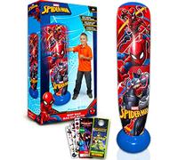 Marvel Store Spiderman Bop Bag for Kids - Bundle with Spiderman Punching Bag for Outdoor Play Plus Spiderman Stickers and More (Marvel Punching Bag for Kids)