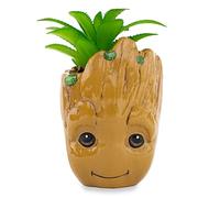 Marvel Studios I Am Groot 3-Inch Ceramic Mini Planter with Artificial Succulent | Small Flower Pot, Faux Indoor Plants