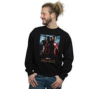 Marvel Studios Men's Iron Man 2 Poster Sweatshirt Black Large