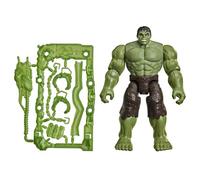 Marvel Studios Spider-Man Day ActionVerse 4.5-Inch Hulk Action Figure & Accessories, Reusable Accessory Rack, Super Hero Toys & Figures, 4+