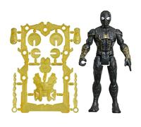 Marvel Studios Spider-Man: Far From Home ActionVerse Black & Gold Suit Spider-Man 4.5-Inch Action Figure & Accessories, Reusable Accessory Rack, 4+