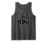 Marvel Studios Thunderbolts Team Glitched with Logo Tank Top, Men, Dark Heather Grey, Medium