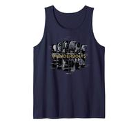 Marvel Studios Thunderbolts Team Glitched with Logo Tank Top, Men, Navy Blue, Large