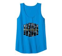 Marvel Studios Thunderbolts Team Glitched with Logo Tank Top, Women, Sapphire Blue, Large