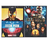 Marvel Studios Tony Stark Iron-Man DVD Double Feature Part 1 & 2 Movie Pack Super Hero Set