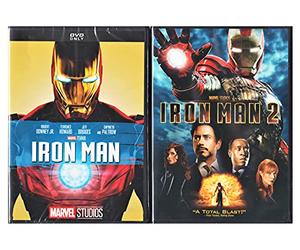 Marvel Studios Tony Stark Iron-Man DVD Double Feature Part 1 & 2 Movie Pack Super Hero Set