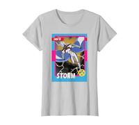 Marvel Studios X-Men ’97 Storm Retro Trading Card T-Shirt, Women, Silver Grey, Large