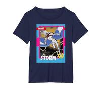 Marvel Studios X-Men ’97 Storm Retro Trading Card T-Shirt, Women's Plus, Navy Blue, 3X