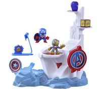 Marvel Stunt Squad Tower Smash Playset Captain America vs. Thanos 1.5-Inch Super Hero Action Figures Marvel Toys for Kids Ages 4 and Up