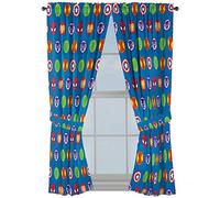 Marvel Super Hero Adventures Double Team 63" Inch Drapes - Beautiful Room Décor & Easy Set Up, Bedding Features The Avengers - Curtains Include 2 Tiebacks, 4 Piece Set (Official Marvel Product)