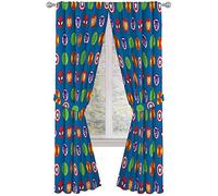 Marvel Super Hero Adventures Double Team 84" Inch Drapes - Beautiful Room Décor & Easy Set Up, Bedding Features The Avengers - Curtains Include 2 Tiebacks, 4 Piece Set (Official Marvel Product)