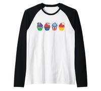 Marvel Super Heroes Avengers Cupcakes Birthday Party Gift Raglan Baseball Tee
