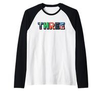 Marvel Super Heroes Avengers Numbers 3 Third 3rd Birthday Raglan Baseball Tee