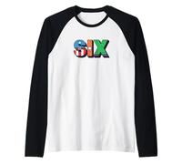 Marvel Super Heroes Avengers Numbers 6 Sixth 6th Birthday Raglan Baseball Tee