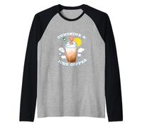 Marvel Super Heroes Baby Groot Sunshine & Iced Coffee Cup Raglan Baseball Tee