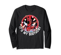 Marvel Super Heroes Deadpool It's My Birthday Party Crash Long Sleeve T-Shirt