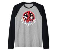 Marvel Super Heroes Deadpool It's My Birthday Party Crash Raglan Baseball Tee