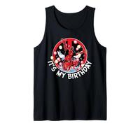 Marvel Super Heroes Deadpool It's My Birthday Party Crash Tank Top