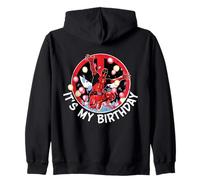 Marvel Super Heroes Deadpool "It's My Birthday" Party Crash Zip Hoodie