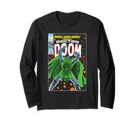 Marvel Super Heroes Doctor Doom Retro Vintage Comic Cover Long Sleeve T-Shirt