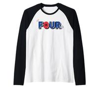 Marvel Super Heroes Spider-Man Numbers 4 Four 4th Birthday Raglan Baseball Tee