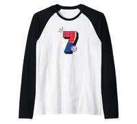Marvel Super Heroes Spider-Man Numbers Seventh 7th Birthday Raglan Baseball Tee