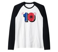 Marvel Super Heroes Spider-Man Numbers Tenth 10th Birthday Raglan Baseball Tee
