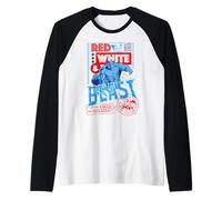Marvel Super Heroes X-Men Americana Red White & Beast 1963 Raglan Baseball Tee