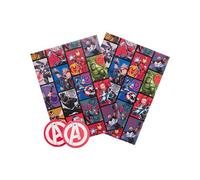 Boys Superhero Wrapping Paper - Marvel Hero Wrapping Paper - Boys Marvel The Avengers Blue Wrapping Paper Sheets - Wrapping Paper for Kids - Wrapping Paper for Boys