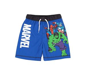 Marvel Swim Shorts for Boys | Kids Blue Hulk Spider-Man Captain America Superheroes Swimming Pants Trunks | Childrens Swimwear 10-11 Years