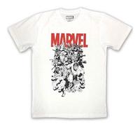 Marvel T Shirt B&W Characters New Official Man White, White, L