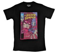 Marvel T Shirt Galactus & Silver Surfer New Official Men's Black, Black, M