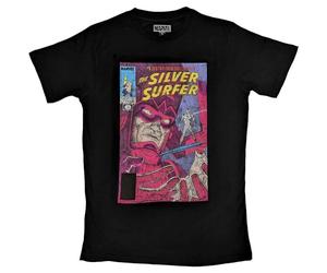 Marvel T Shirt Galactus & Silver Surfer New Official Men's Black, Black, M
