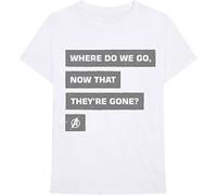 (M, White) Marvel Avengers T Shirt Now That Theyre Gone Logo new Official Mens White