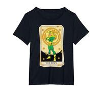 Marvel Tarot Arcana Loki as The Devil Card T-Shirt, Women's Plus, Black, 5X
