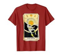 Marvel Tarot Arcana Moon Knight as The Moon Card T-Shirt, Men, Cranberry Red, Large