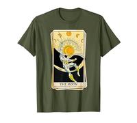 Marvel Tarot Arcana Moon Knight as The Moon Card T-Shirt, Men, Olive Green, Medium