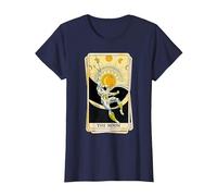 Marvel Tarot Arcana Moon Knight as The Moon Card T-Shirt, Women, Navy Blue, X-Large
