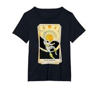 Marvel Tarot Arcana Moon Knight as The Moon Card T-Shirt, Women's Plus, Black, 3X
