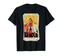 Marvel Tarot Scarlet Witch as The Witch Card T-Shirt, Men, Black, XX-Large