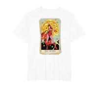 Marvel Tarot Scarlet Witch as The Witch Card T-Shirt, Men's Big and Tall, White, 2X Tall