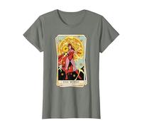 Marvel Tarot Scarlet Witch as The Witch Card T-Shirt, Women, Olive Heather, Small