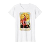 Marvel Tarot Scarlet Witch as The Witch Card T-Shirt, Women, White, Large