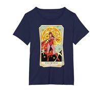 Marvel Tarot Scarlet Witch as The Witch Card T-Shirt, Women's Plus, Navy Blue, 6X