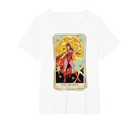 Marvel Tarot Scarlet Witch as The Witch Card T-Shirt, Women's Plus, White, 3X