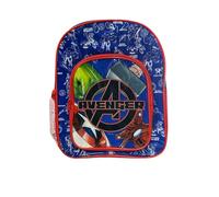 Marvel TDL Avengers Back To School Boy's Kids Childrens Backpack. Padded Straps With Handy Hanging Hook For Pegs. Extra Front Zipped Pouch. Side Mesh Bottle Holder.