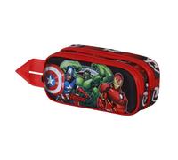 Marvel The Avengers Almighty-3D Double Pencil Case, Red, 22 x 10 cm